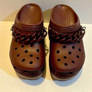 🔖 CROCS Siren Chain Clog High-Heel Stylish Unisex Light Weight Size 7